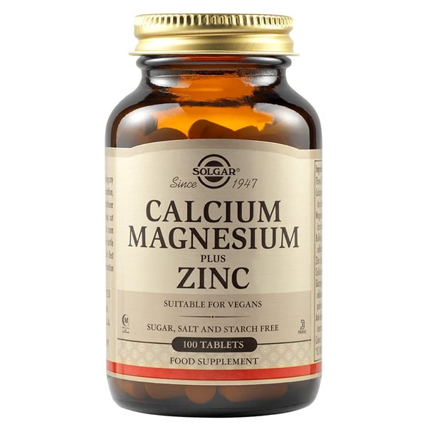 SOLGAR calcium magnesium plus zinc 100tabs