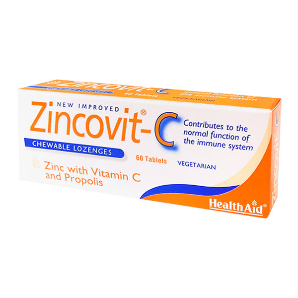 HEALTH AID zincovit-C 60chew. tabs