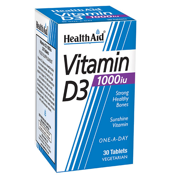 HEALTH AID vitamin D3 1000iu 30tabs