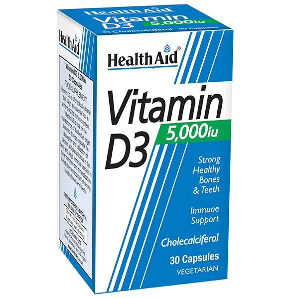 HEALTH AID vitamin D3 5000iu 30caps