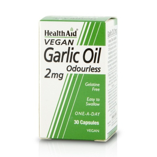 HEALTH AID garlic oil odourless 2mg 30caps