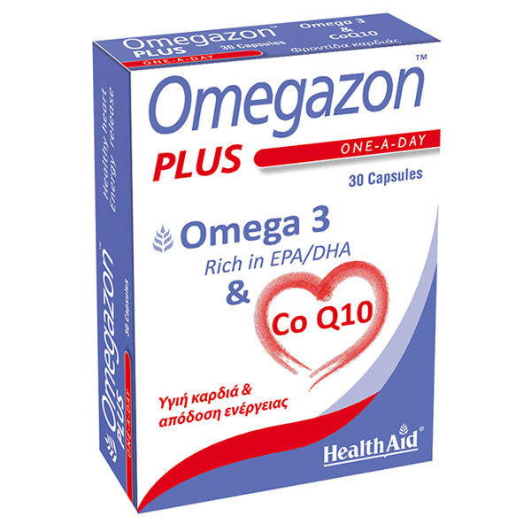 HEALTH AID omegazon plus omega 3 & CoQ10 30caps