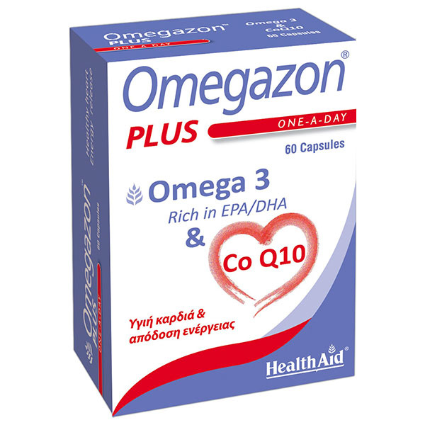 HEALTH AID omegazon plus omega 3 & CoQ10 60caps