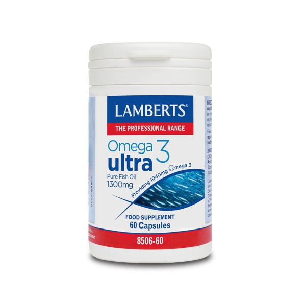 LAMBERTS omega 3 ultra pure fish oil 1300mg 60caps