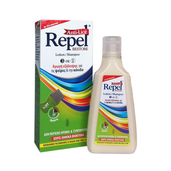 UNI-PHARMA repel anti-lice restore lotion/shampoo 200ml