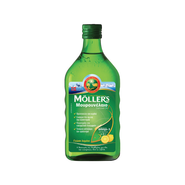 MOLLER'S μουρουνέλαιο με γεύση λεμόνι 250ml