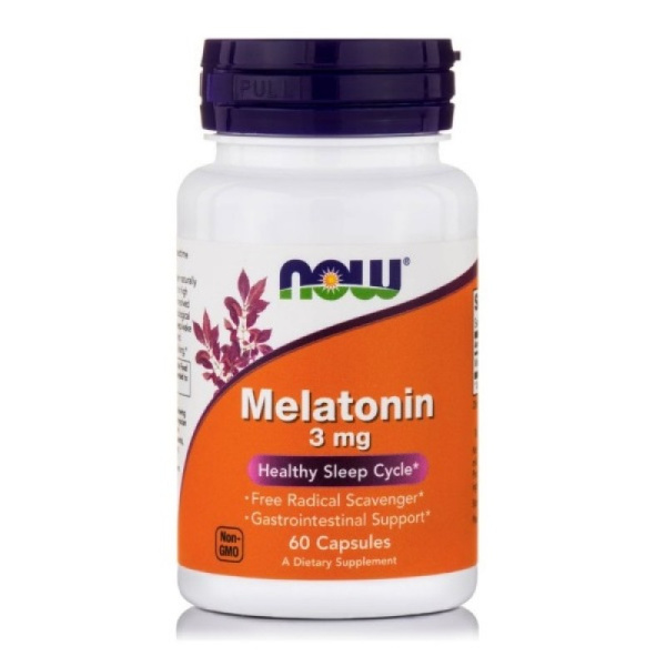 NOW melatonin 3mg 60caps