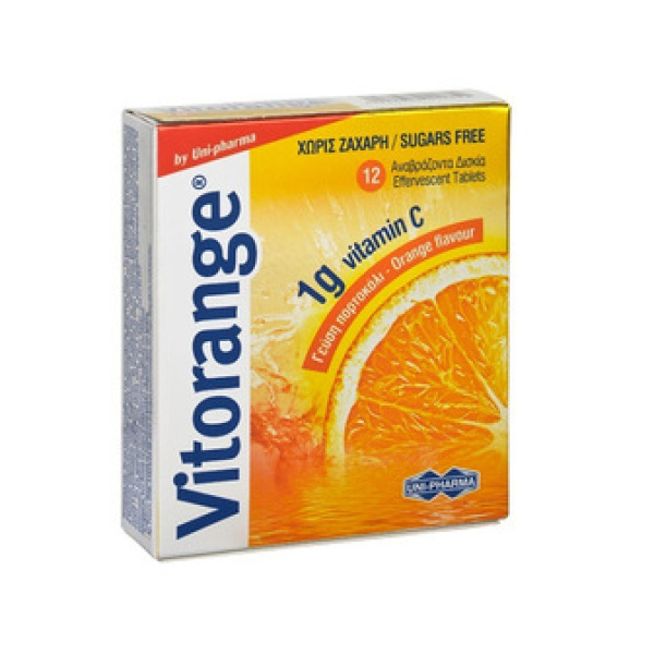 UNI-PHARMA vitorange 1gr vitamin C 12 eff. tabs