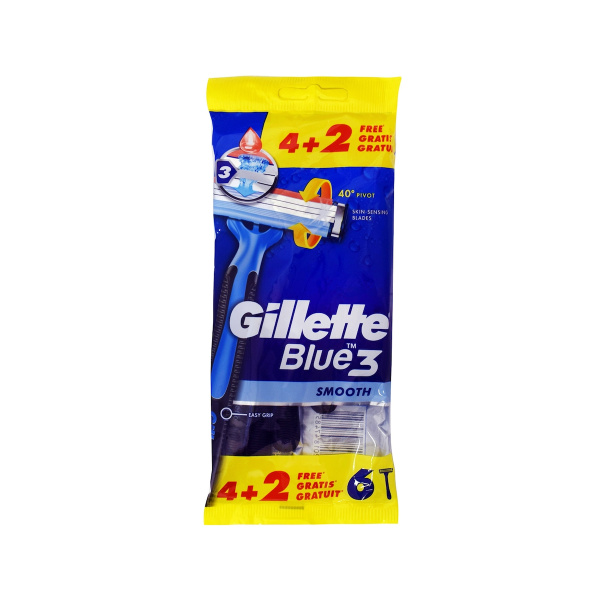 GILLETTE blue 3 smooth ξυραφάκια μιας χρήσης 4+2τμχ
