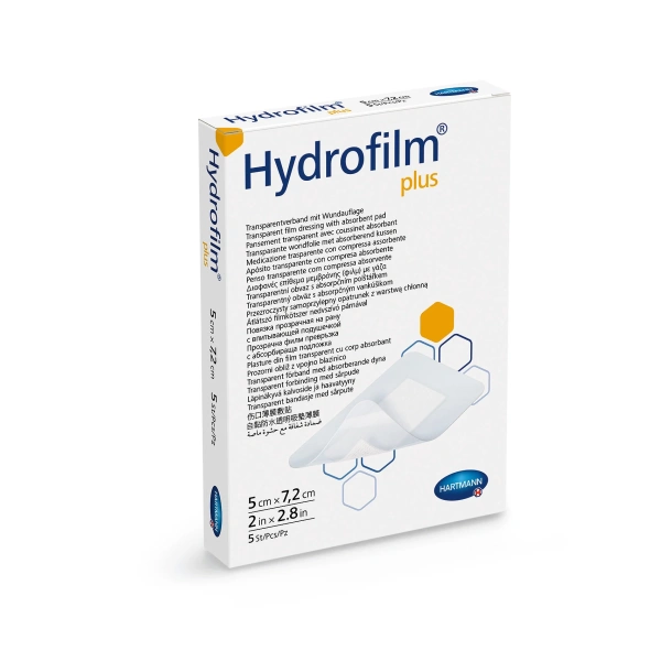 HARTMANN hydrofilm plus αδιάβροχα και αποστειρωμένα αυτοκόλλητα επιθέματα 5cm x 7,2cm 5τμχ