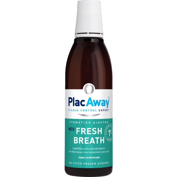 PLACAWAY fresh breath στοματικό διάλυμα με γεύση frozen δυόσμου 250ml