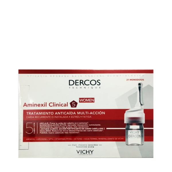 VICHY Dercos aminexil clinical 5 αγωγή κατά της γυναικείας τριχόπτωσης 21 monodoses