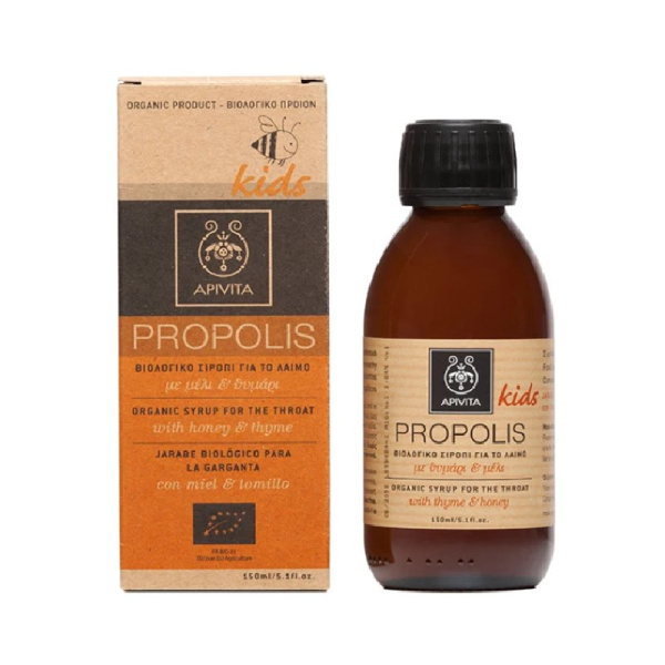APIVITA propolis σιρόπι παιδικό για το λαιμό μέλι&θυμάρι 150ml