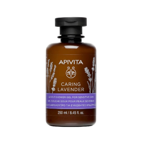 APIVITA αφρόλουτρο caring lavender για ευαίσθητες επιδερμίδες λεβάντα 250ml