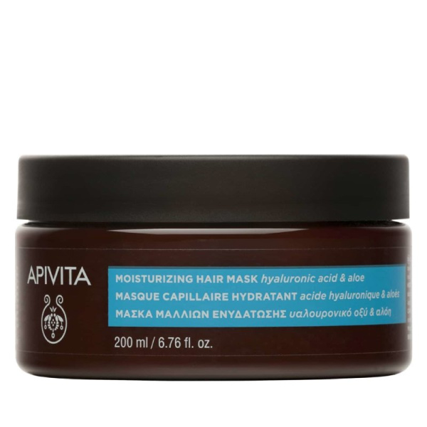 APIVITA μάσκα μαλλιών ενυδάτωσης με αλόη & υαλουρονικο οξύ 200ml