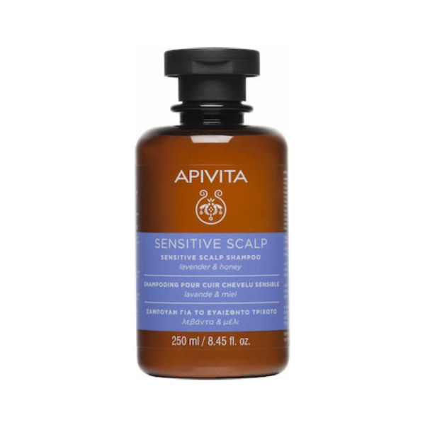 APIVITA σαμπουάν sensitive scalp για το ευαίσθητο τριχωτό με πρεβιοτικά & μέλι 250ml