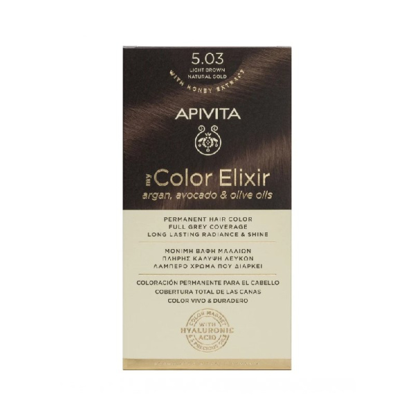 APIVITA color elixir 5.03καστανό ανοιχτό φυσικό μελί