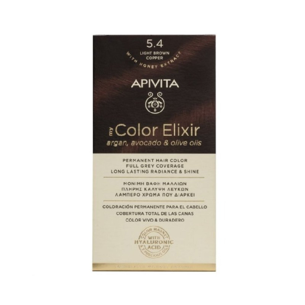 APIVITA color elixir 5.4καστανο ανοιχτο χαλκινο