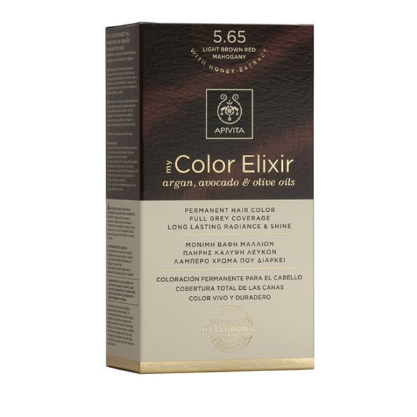 APIVITA color elixir 5.65καστανό ανοιχτο κόκκινο μαονι