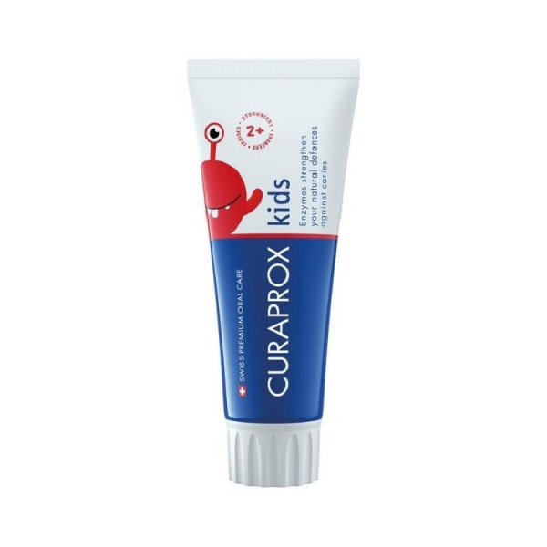 CURAPROX kids toothpaste παιδική οδοντόκρεμα με γεύση φράουλα 2 ετών+ χωρίς φθόριο 60ml