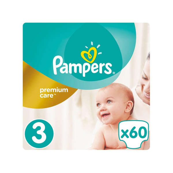 PAMPERS premium care No3 (6-10kg) 60τμχ