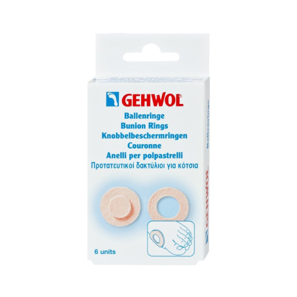 GEHWOL bunion rings προστατευτικοι δακτύλιοι για κότσια 6τμχ