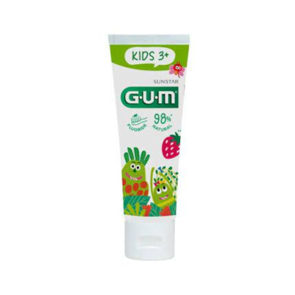 GUM παιδική οδοντόκρεμα kids 3+ ετών με γεύση φράουλα 50ml