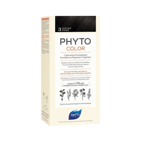 PHYTO phytocolor nο.3 καστανό σκούρο 1τμχ