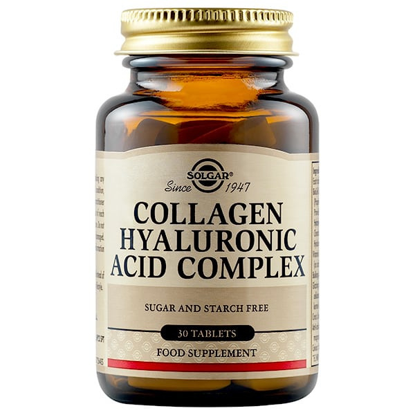 SOLGAR collagen hyaluronic acid complex 120mg 30tabs