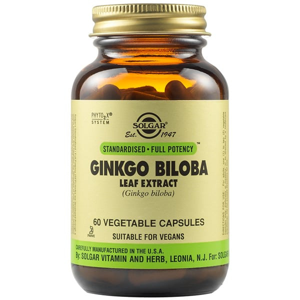 SOLGAR ginkgo biloba leaf extract 60caps