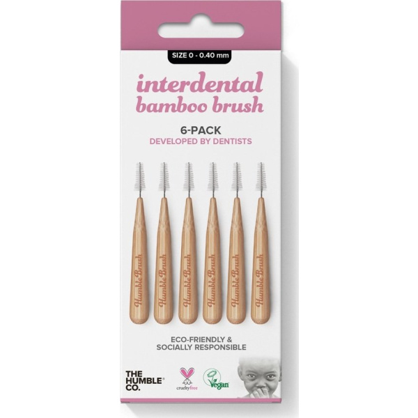 THE HUMBLE CO. bamboo interdental brush size 0 (0.4mm) 6τμχ