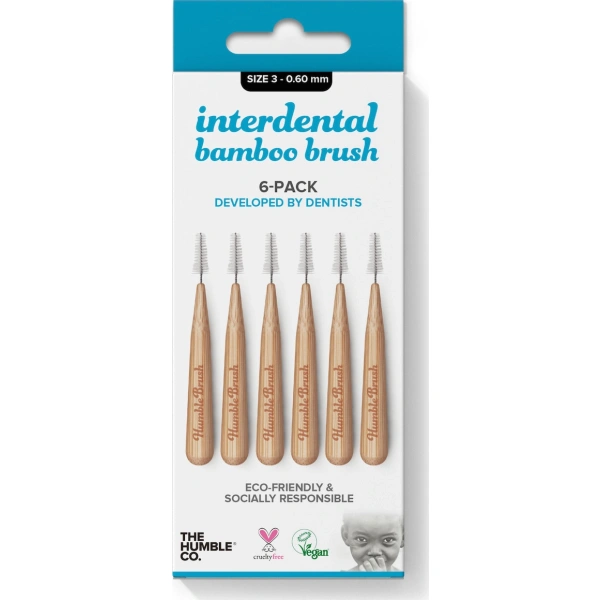 THE HUMBLE CO. bamboo interdental brush size 3 (0.6mm) 6τμχ