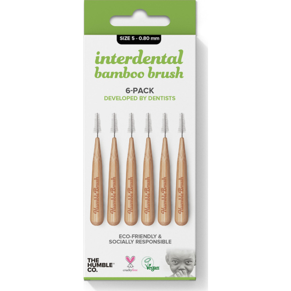 THE HUMBLE CO. bamboo interdental brush size 5 (0.8mm) 6τμχ