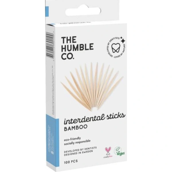 THE HUMBLE CO. bamboo interdental sticks οδοντιατρικές οδοντογλυφίδες 100τμχ