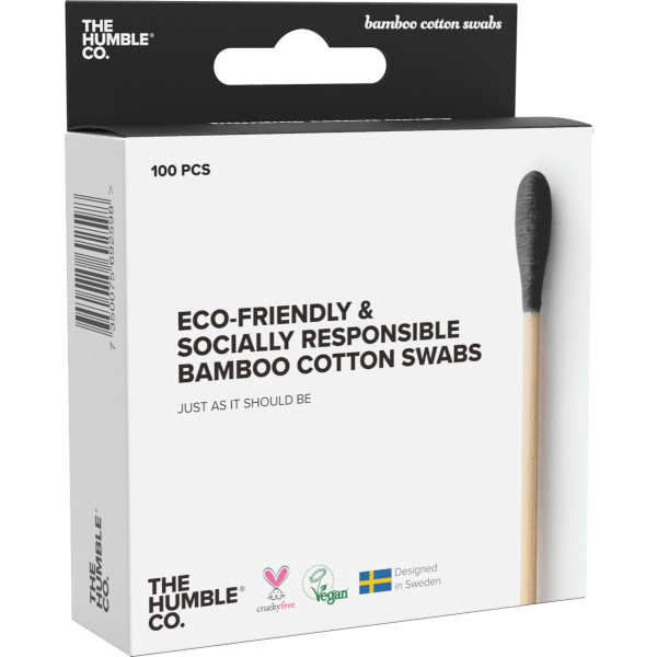 THE HUMBLE CO. bamboo cotton swabs black 100τμχ