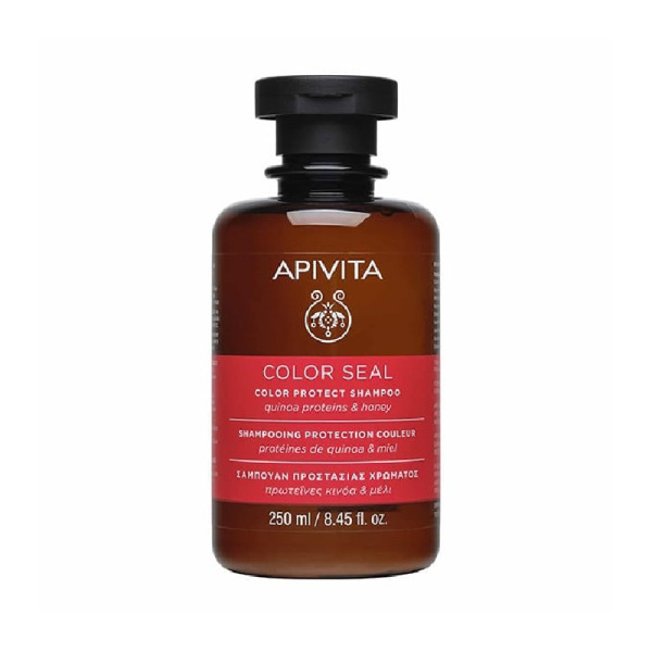 APIVITA σαμπουάν color seal με πρωτεΐνες κινόα & μέλι 250ml