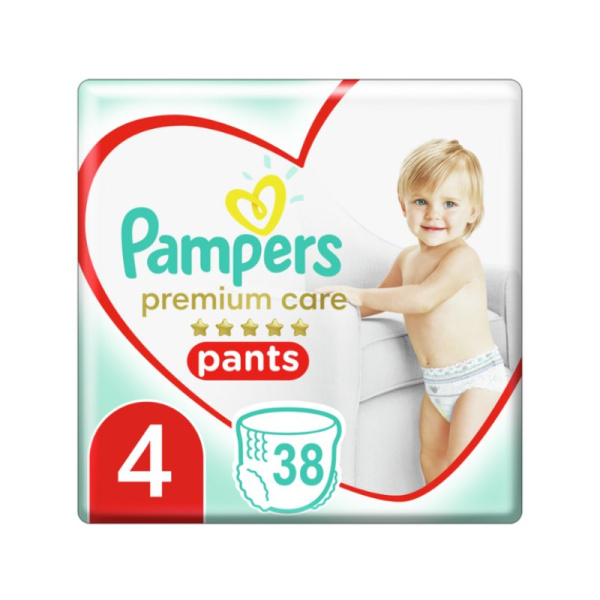 PAMPERS premium care pants No.4 (9-15kg) 38τμχ