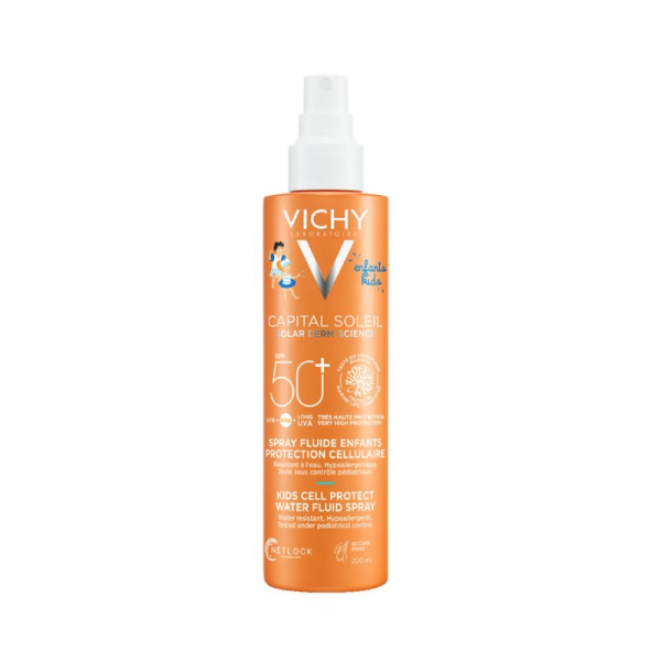 VICHY capital soleil kids cell protect water fluid spray spf50+ 200ml