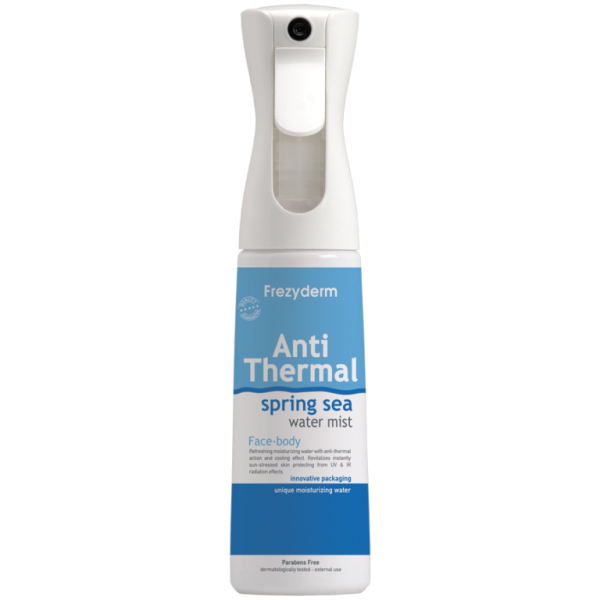 FREZYDERM anti thermal water mist αναζωογονητικό ενυδατικό νερό με αντιθερμική δράση 300ml