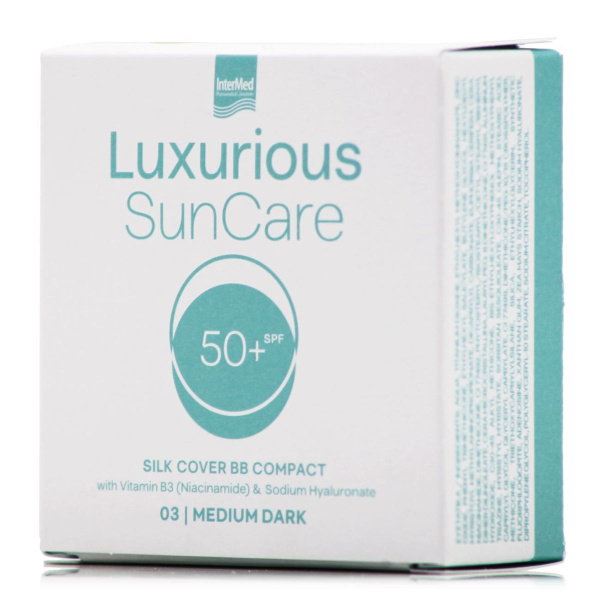 INTERMED luxurious sun care silk cover BB compact spf50+ 03 medium dark 12gr