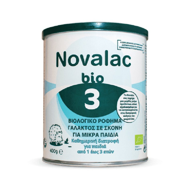 NOVALAC bio 3 βιολογικό γάλα για μικρά παιδιά από 1 έως 3 ετών 400gr