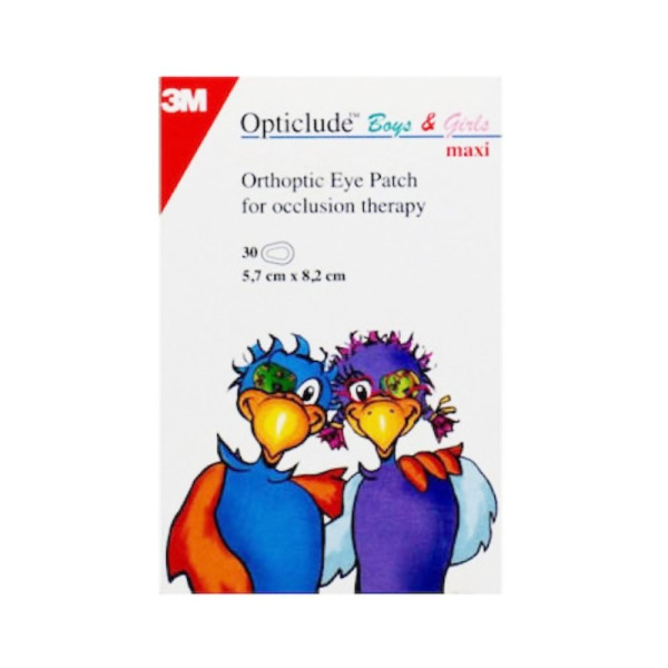 3M opticlude junior boys & girls eye patches maxi (5.7cm x 8.2cm) 20 τμχ