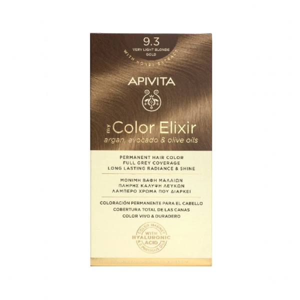 APIVITA color elixir 9.3 ξανθό πολύ ανοιχτό μελί