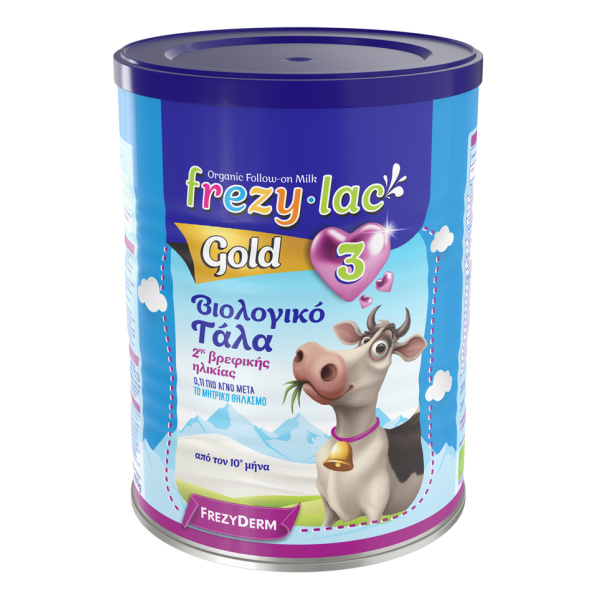 FREZYDERM frezylac gold 3 βιολογικό αγελαδινό γάλα από τον 10ο μήνα 400gr
