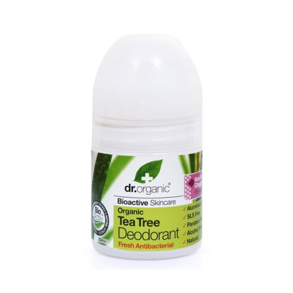 DR.ORGANIC deodorant roll on tea tree 50ml