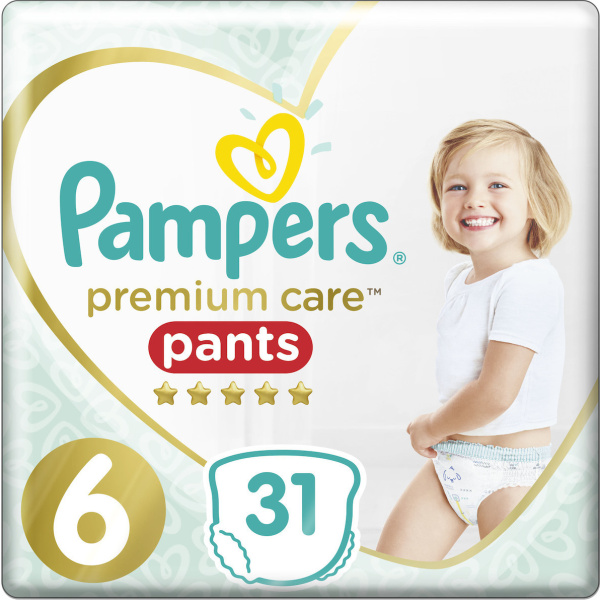 PAMPERS premium care pants No.6 (15+ kg) 31τμχ