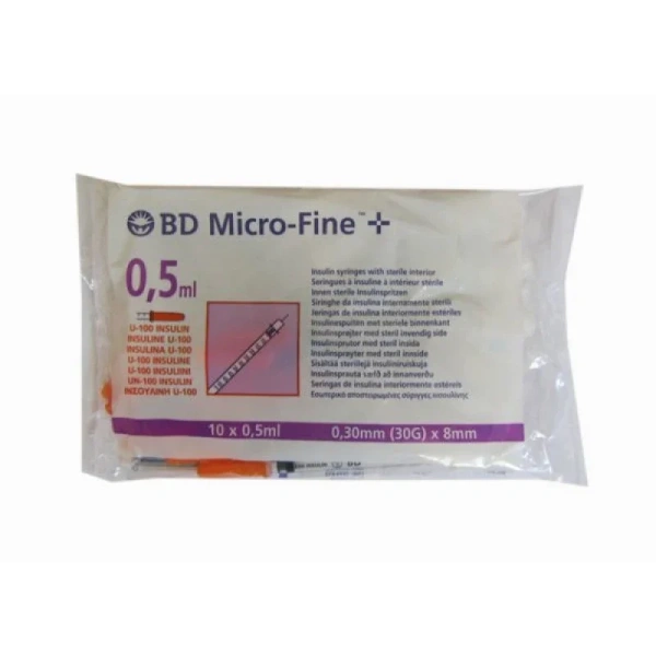 BD microfine σύριγγα 0,5ml 29G 10τεμάχια