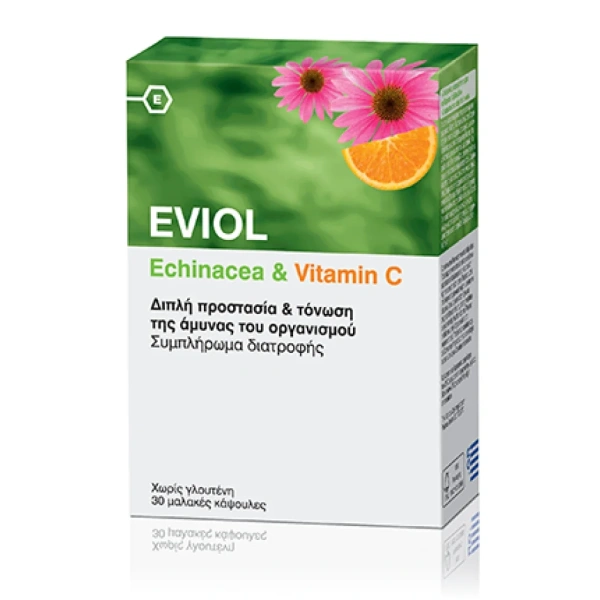 EVIOL echinacea + vitamin C 30soft capsules