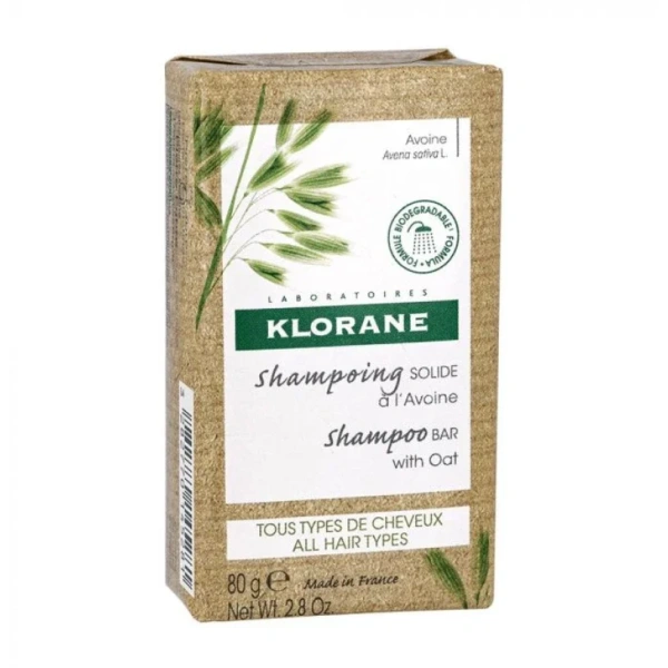 KLORANE shampoo bar with oat στέρεο σαμπουάν με βιολογική βρώμη για όλη την οικογένεια 80gr
