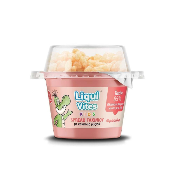 VICAN liqui vites spread ταχινιού με κόκκους ρυζιού & φράουλα 44γρ